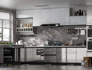 厨房场景C4D工程源文件