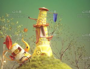 风格化小屋C4D工程源文件