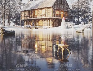 雪景白天场景C4D工程源文件