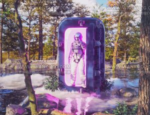 宇航员的森林C4D工程源文件