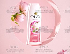 OLAY粉色场景C4D工程源文件