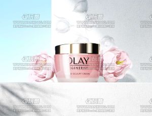 OLAY小瓶场景C4D工程源文件