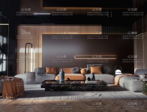 奢华室内C4D工程源文件