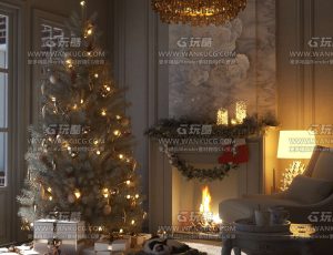 圣诞室内C4D工程源文件