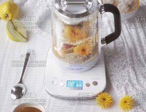 水壶黄菊花场景C4D工程源文件