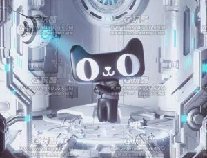 太空天猫场景C4D工程源文件