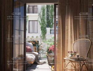 午后的室内场景C4D工程源文件