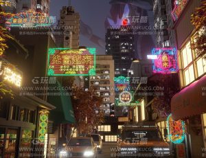 奥特曼街道场景C4D工程源文件