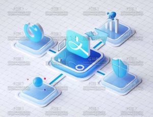 电商数据场景C4D工程源文件