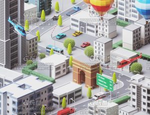 卡通小城市C4D工程源文件