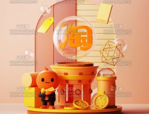 淘宝电商场景2C4D工程源文件