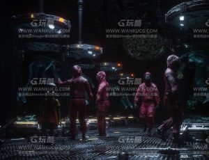 鱿鱼游戏科技场景C4D工程源文件