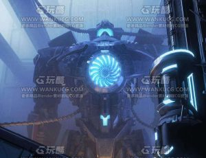 环太平洋机器人维修场景C4D工程源文件