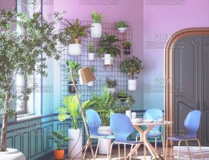 小室内场景C4D工程源文件