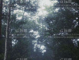 幽暗森林场景C4D工程源文件
