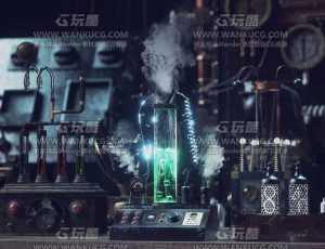 蒸汽朋克实验室C4D工程源文件