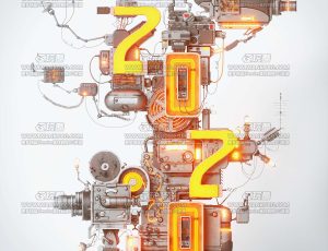 机械数字场景C4D工程源文件