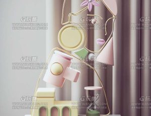 孟菲斯小场景C4D工程源文件