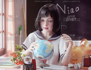 女孩子卧室场景C4D工程源文件