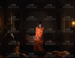 中国风诡异场景C4D工程源文件