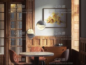 老客厅室内场景C4D工程源文件