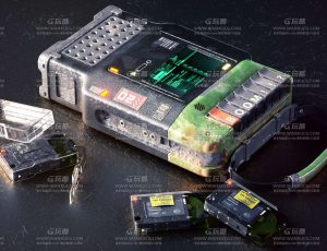 破损收音机C4D工程源文件