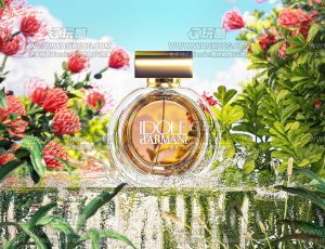 香水自然场景C4D工程源文件