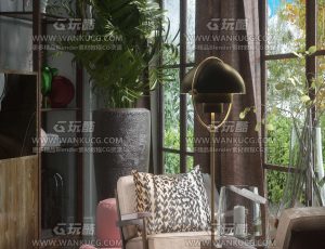 小休闲厅C4D工程源文件