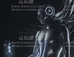 黑暗机器人场景C4D工程源文件