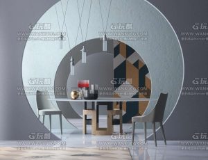 时尚设计室内C4D工程源文件