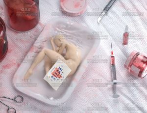 实验人体场景C4D工程源文件