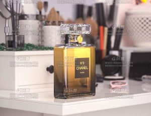 香水化妆台场景C4D工程源文件