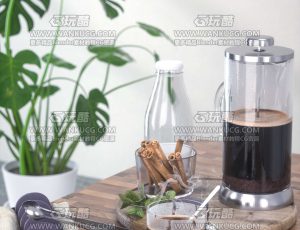 咖啡水壶场景C4D工程源文件