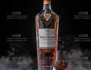 酒产品渲染C4D工程源文件