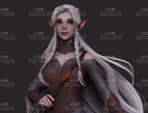 ZBrush风格化角色精灵少女雕刻制作大师课程