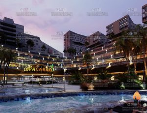 超写实夜晚海滨城市场景Blend工程源文件