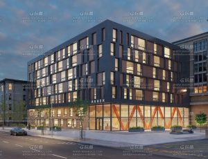 超写实夜晚建筑场景Blend工程源文件