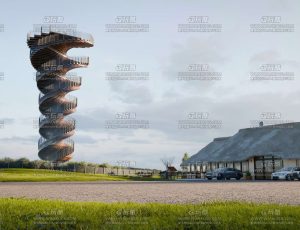 服务区停车场景Blend工程源文件