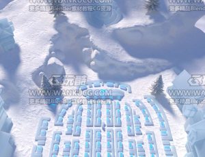 圣诞酒吧座位场景C4D工程源文件