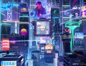 炫彩赛博朋克夜之城场景C4D工程源文件