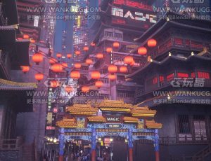 中国年大场景C4D工程源文件