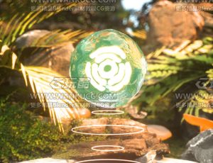 自然产品展示场景C4D工程源文件