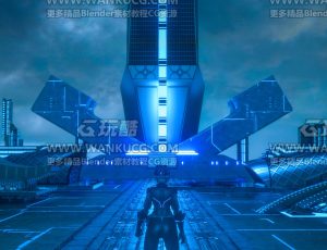 科幻未来能源中心场景C4D工程源文件