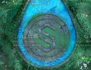 自然雨谷场景C4D工程源文件