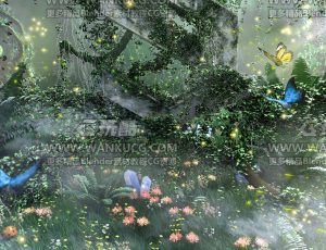 迷雾自然场景C4D工程源文件