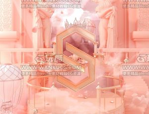 女神宫殿场景C4D工程源文件