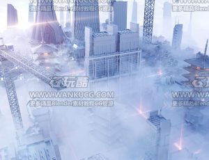 未来工业城市C4D工程源文件