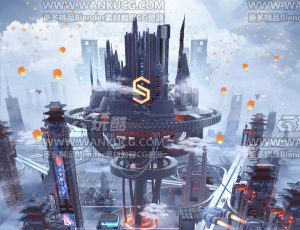 未来科技古都之城C4D工程源文件