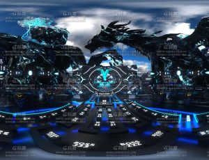 科幻机械舞台场景C4D工程源文件