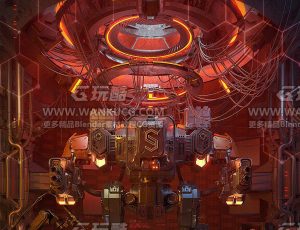 科技机械实验室场景C4D工程源文件